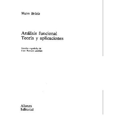 خرید و دانلود نسخه کامل کتاب Analisis funcional, Teoria y aplicaciones