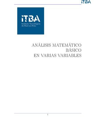 خرید و دانلود نسخه کامل کتاب Análisis Matemático Básico en Varias Variables