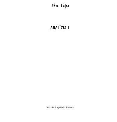 خرید و دانلود نسخه کامل کتاب Analízis 1.
