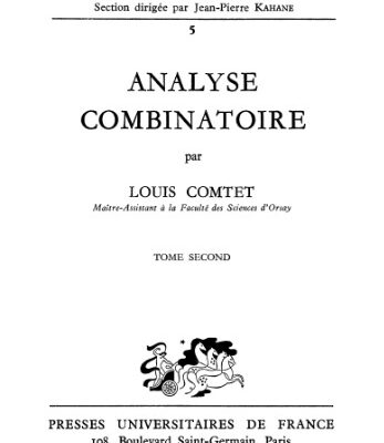 خرید و دانلود نسخه کامل کتاب Analyse combinatoire, tome 2