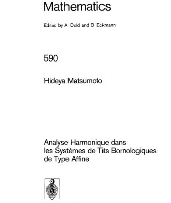 خرید و دانلود نسخه کامل کتاب Analyse Harmonique dans les Systèmes de Tits Bornologiques de Type Affine