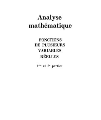 خرید و دانلود نسخه کامل کتاب Analyse mathématique : fonctions de plusieurs variables réelles