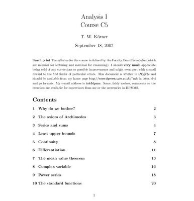 خرید و دانلود نسخه کامل کتاب Analysis I