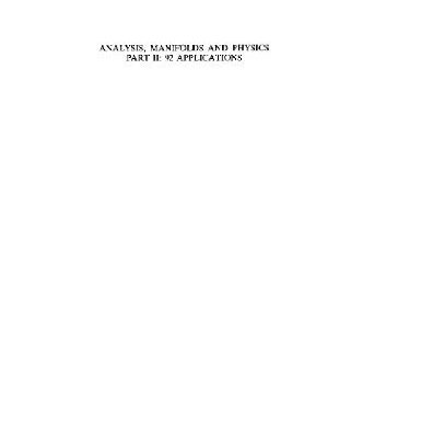 خرید و دانلود نسخه کامل کتاب Analysis, manifolds, and physics. 92 applications /Part II