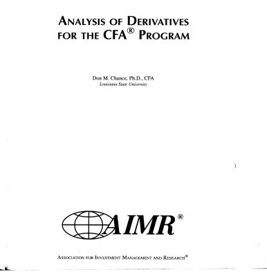 خرید و دانلود نسخه کامل کتاب Analysis of Derivatives for the CFA Program