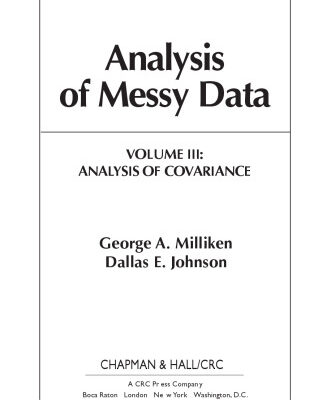 خرید و دانلود نسخه کامل کتاب Analysis of Messy Data, Volume III: Analysis of Covariance