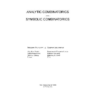 خرید و دانلود نسخه کامل کتاب Analytic combinatorics – symbolic combinatorics