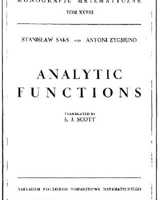 خرید و دانلود نسخه کامل کتاب Analytic functions
