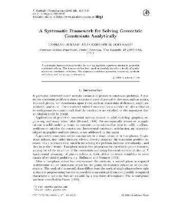 خرید و دانلود نسخه کامل کتاب Analytic solution of geometric constraints