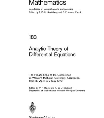 خرید و دانلود نسخه کامل کتاب Analytic Theory of Differential Equations