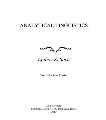 خرید و دانلود نسخه کامل کتاب Analytical linguistics