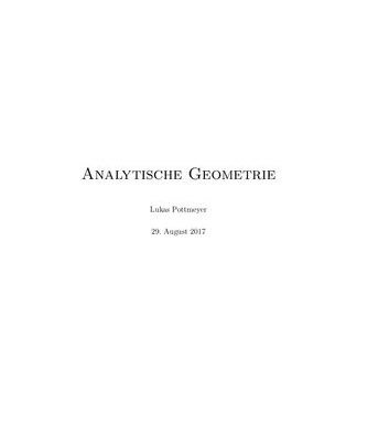 خرید و دانلود نسخه کامل کتاب Analytische Geometrie