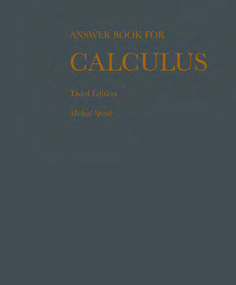 خرید و دانلود نسخه کامل کتاب Answer Book for Calculus (3rd Edition)