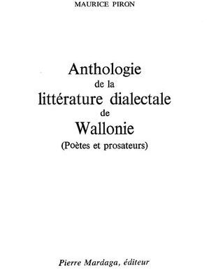 خرید و دانلود نسخه کامل کتاب Anthologie de la littérature dialectale wallonne