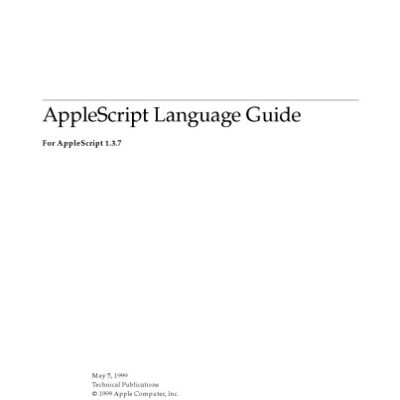 خرید و دانلود نسخه کامل کتاب AppleScript Language Guide