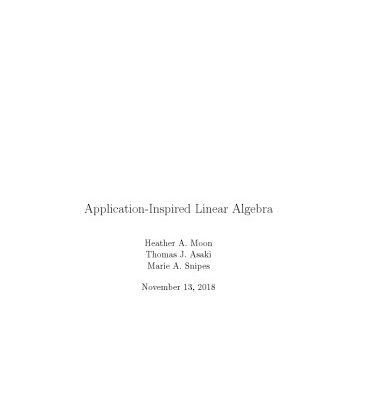 خرید و دانلود نسخه کامل کتاب Application-Inspired Linear Algebra
