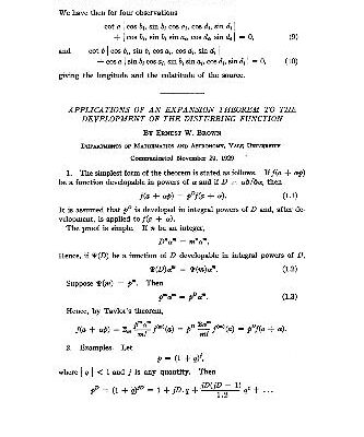خرید و دانلود نسخه کامل کتاب Applications of an Expansion Theorem to the Development of the Disturbing Function