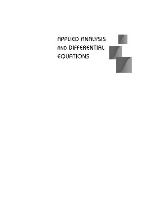 خرید و دانلود نسخه کامل کتاب Applied Analysis and Differential Equations: Iasi, Romania, 4-9 September 2006