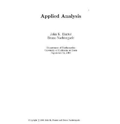 خرید و دانلود نسخه کامل کتاب Applied analysis