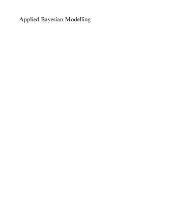 خرید و دانلود نسخه کامل کتاب Applied Bayesian Modelling