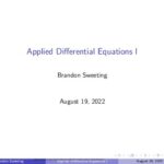 خرید و دانلود نسخه کامل کتاب Applied Differential Equations Lecture Notes