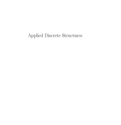 خرید و دانلود نسخه کامل کتاب Applied Discrete Structures