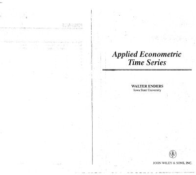 خرید و دانلود نسخه کامل کتاب Applied Econometric Time Series