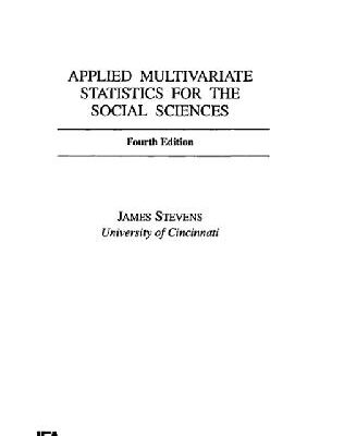 خرید و دانلود نسخه کامل کتاب Applied Multivariate Statistics for the Social Sciences