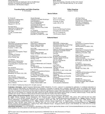 خرید و دانلود نسخه کامل کتاب Applied Numerical Mathematics 61 (February 2011)