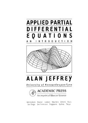 خرید و دانلود نسخه کامل کتاب Applied partial differential equations. An introduction