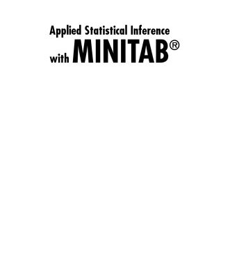 خرید و دانلود نسخه کامل کتاب Applied Statistical Inference with MINITAB®