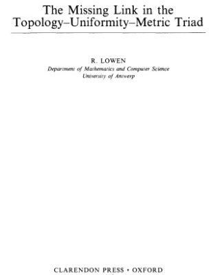 خرید و دانلود نسخه کامل کتاب Approach spaces: The missing link in the topology-uniformity-metric triad