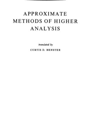 خرید و دانلود نسخه کامل کتاب Approximate methods of higher analysis