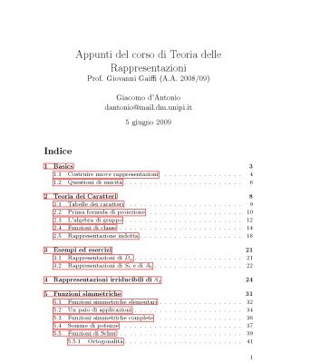 خرید و دانلود نسخه کامل کتاب Appunti del corso di Teoria delle Rappresentazioni