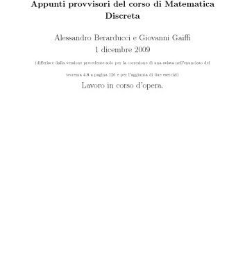 خرید و دانلود نسخه کامل کتاب Appunti provvisori del corso di Matematica Discreta [Lecture notes]