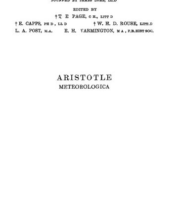 خرید و دانلود نسخه کامل کتاب Aristotle: Meteorologica