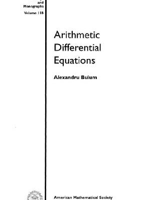 خرید و دانلود نسخه کامل کتاب Arithmetic differential equations