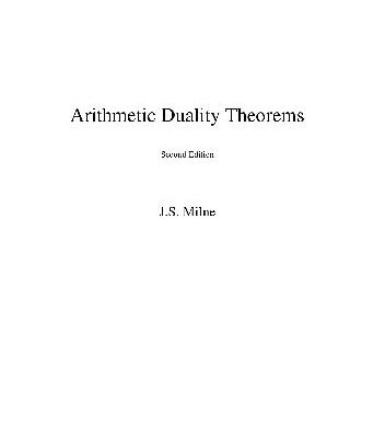 خرید و دانلود نسخه کامل کتاب Arithmetic Duality Theorems