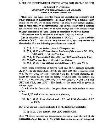 خرید و دانلود نسخه کامل کتاب [Article] A Set of Independent Postulates for Cyclic Order