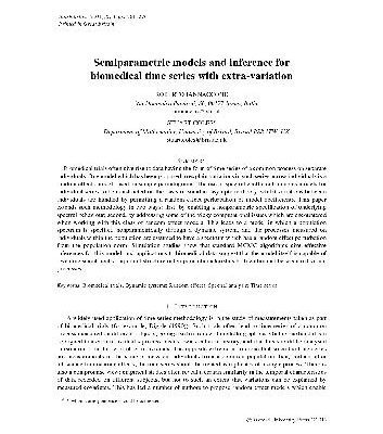خرید و دانلود نسخه کامل کتاب [Article] Semiparametric models and inference for biomedical time series with extra-variation