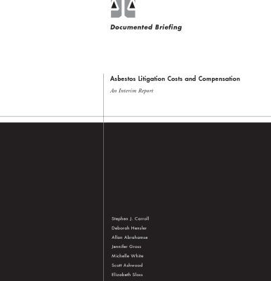 خرید و دانلود نسخه کامل کتاب Asbestos Litigation Costs and Compensation: An Interim Report