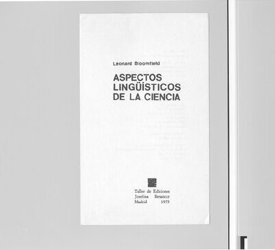 خرید و دانلود نسخه کامل کتاب Aspectos lingüísticos de la ciencia [INCOMPLETO]