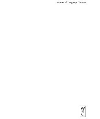 خرید و دانلود نسخه کامل کتاب Aspects of Language Contact: New Theoretical, Methodological and Empirical Findings with Special Focus on Romancisation Processes