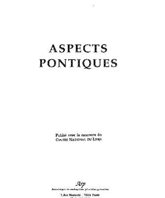 خرید و دانلود نسخه کامل کتاب Aspects pontiques