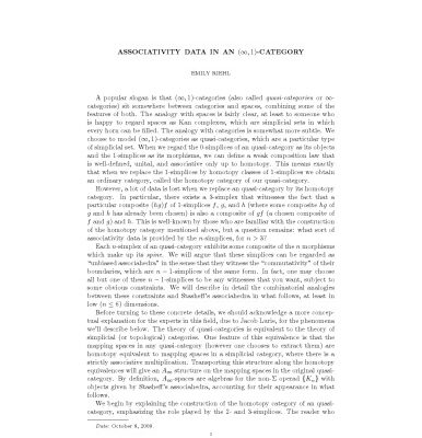 خرید و دانلود نسخه کامل کتاب Associativity Data in an (infinity,1)-Category