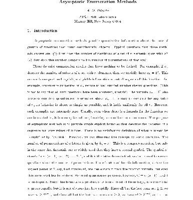 خرید و دانلود نسخه کامل کتاب Asymptotic enumeration methods