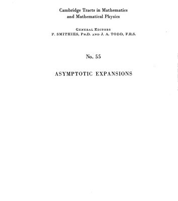 خرید و دانلود نسخه کامل کتاب Asymptotic expansions