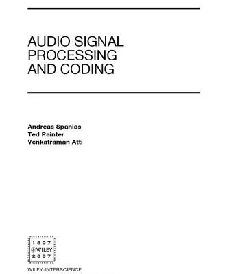 خرید و دانلود نسخه کامل کتاب Audio Signal Processing and Coding