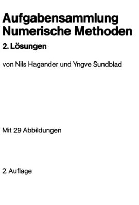 خرید و دانلود نسخه کامل کتاب Aufgabensammlung Numerische Methoden. Loesungen