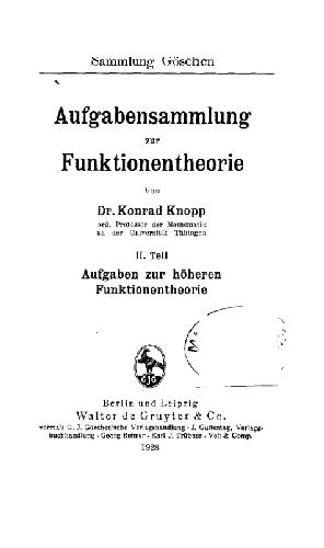 خرید و دانلود نسخه کامل کتاب Aufgabensammlung zur Funktionentheorie. 2. Aufgaben zur höheren Funktionentheorie_689accd04eb7f.jpeg خرید و دانلود نسخه کامل کتاب Aufgabensammlung zur Funktionentheorie. 2. Aufgaben zur höheren Funktionentheorie